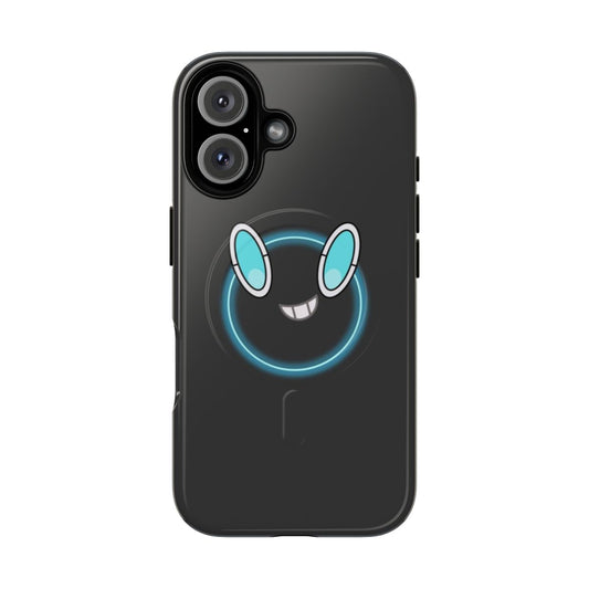 Image of a black phone case with a Rotom design, part of the Team Rocket anime theme