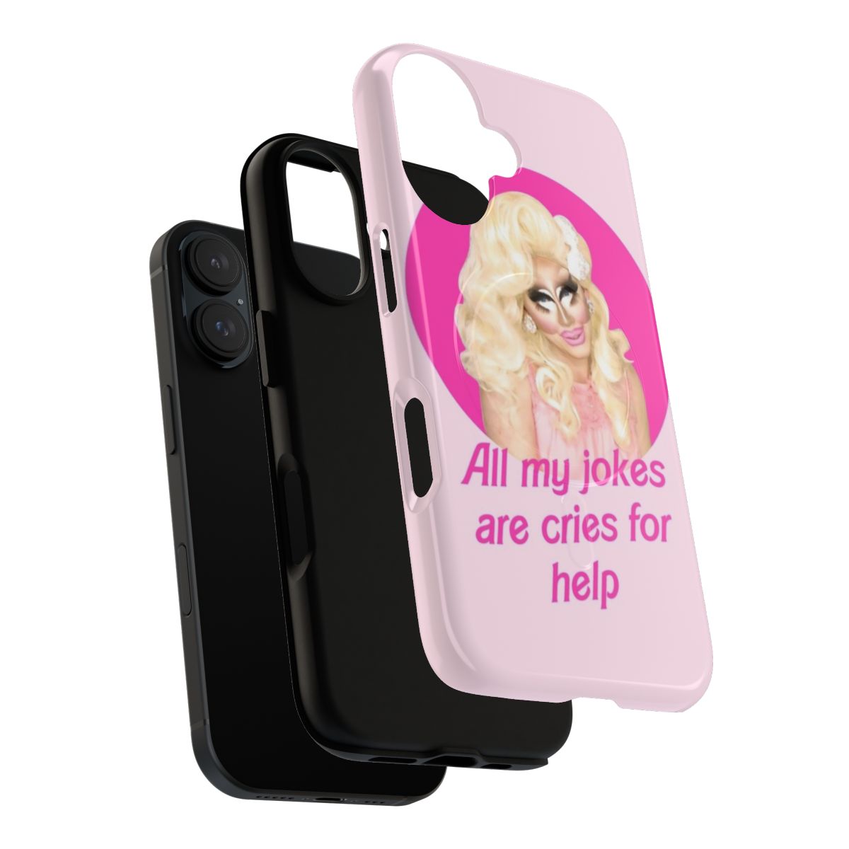 Colorful and unique phone case featuring Trixie Mattel and Katya from RuPaul's Drag Race - Layers