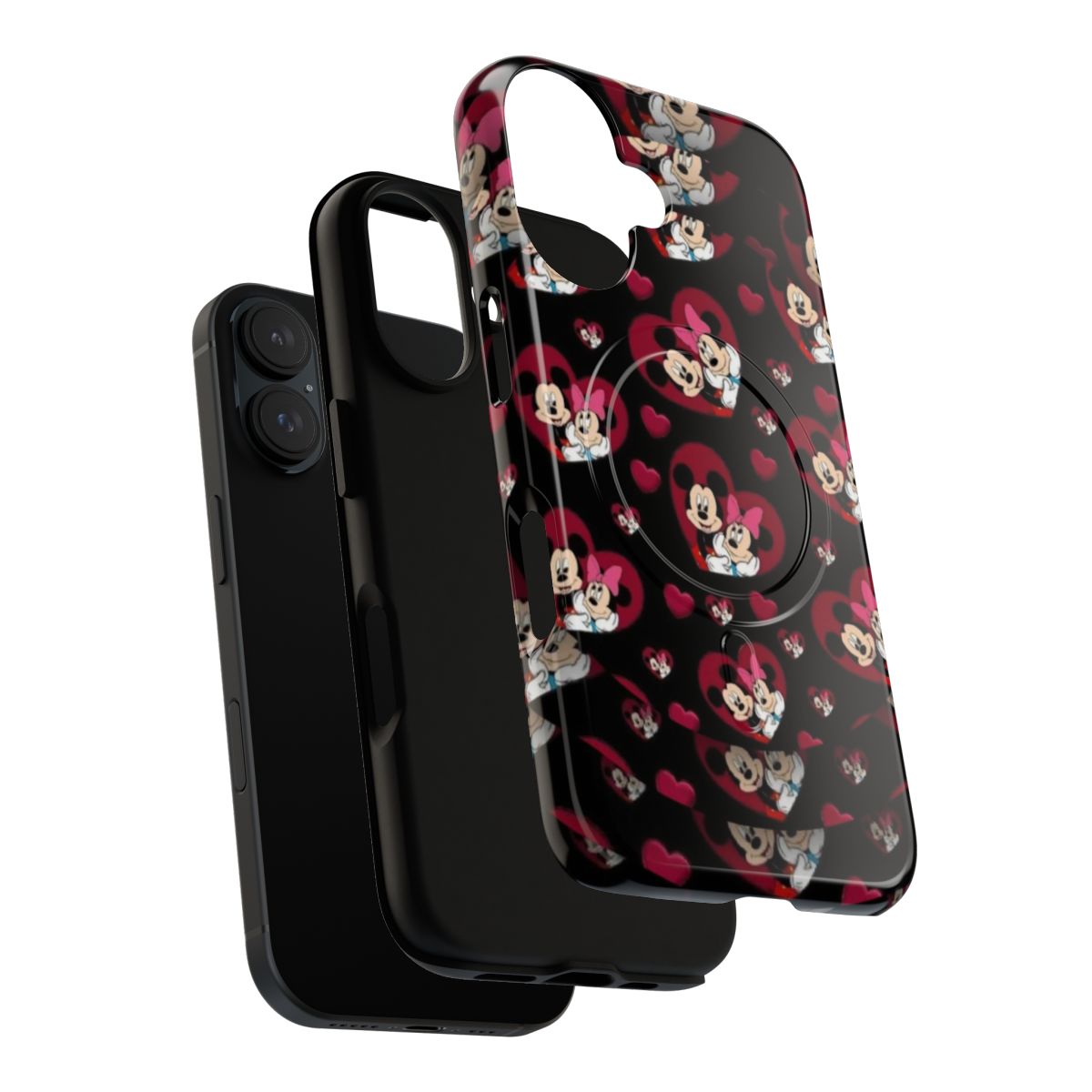 A stylish and protective magnetic tough phone case with a transparent design, featuring a Love Live-inspired pattern. - Layers