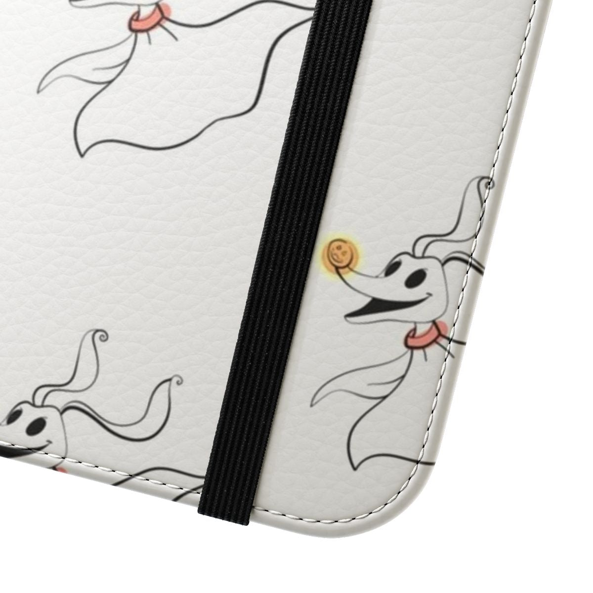 Spooky ghost-themed phone case inspired by The Nightmare Before Christmas - Close Up