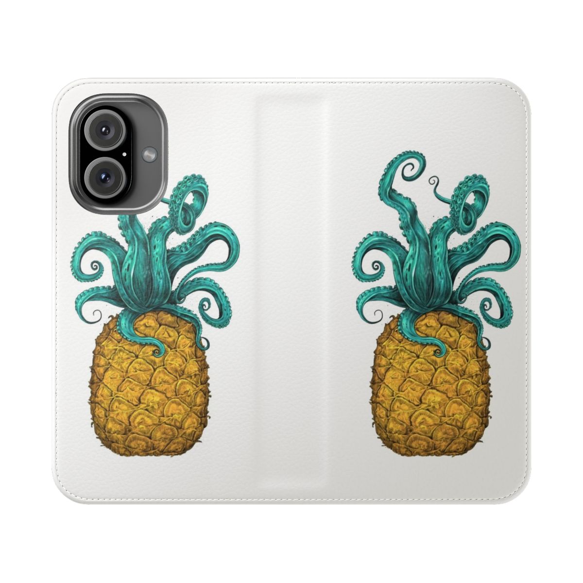 Tropical phone case with pineapple and octopus design