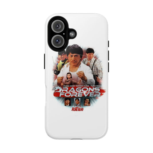 Tough magnetic phone case featuring an image of Jackie Chan from the 1988 film "Dragons Forever"