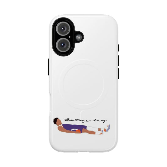 Devin Booker inspired phone case with a Kobe Bryant "Be Legendary" tattoo design