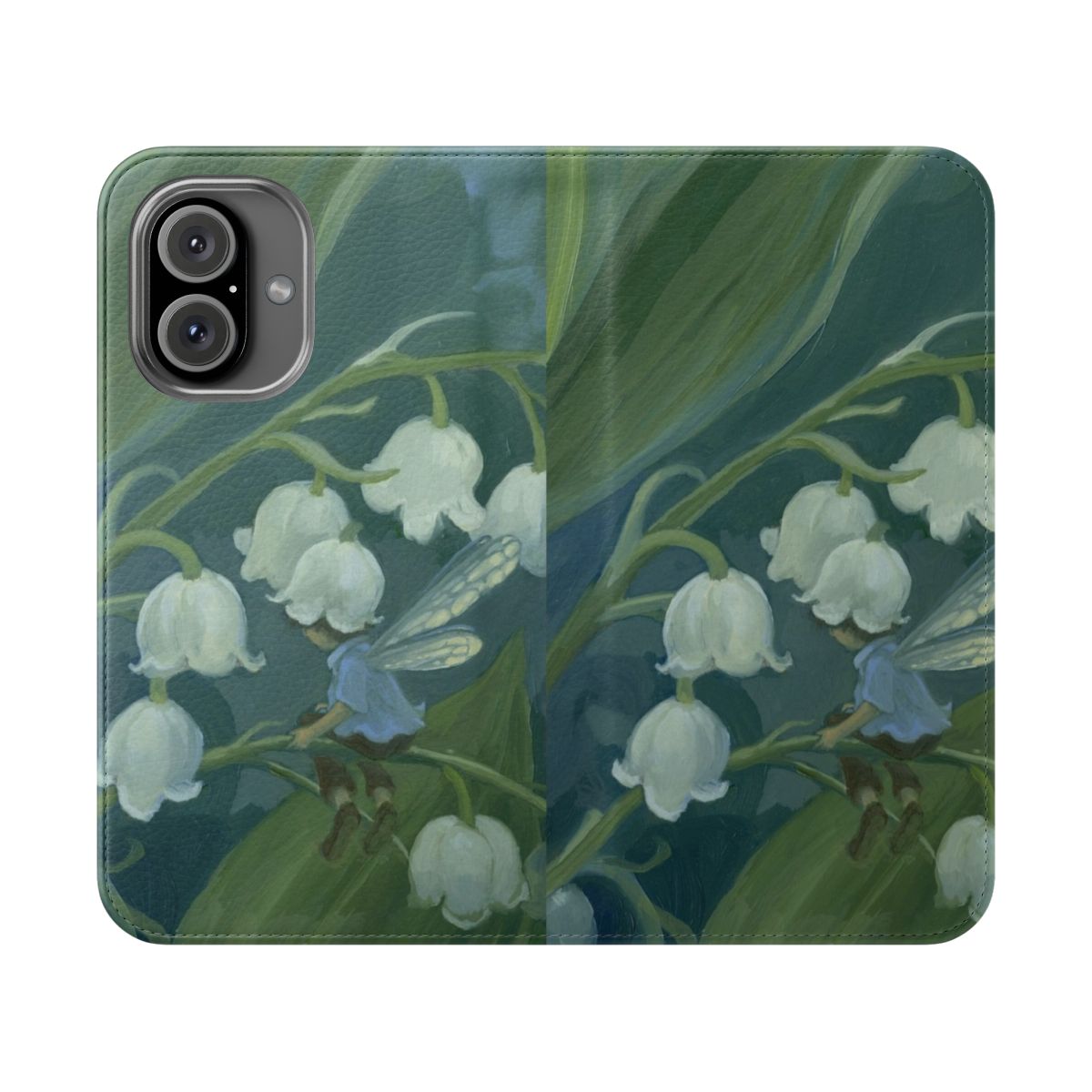 Lily of the valley flower phone case with a whimsical, fantasy-inspired design