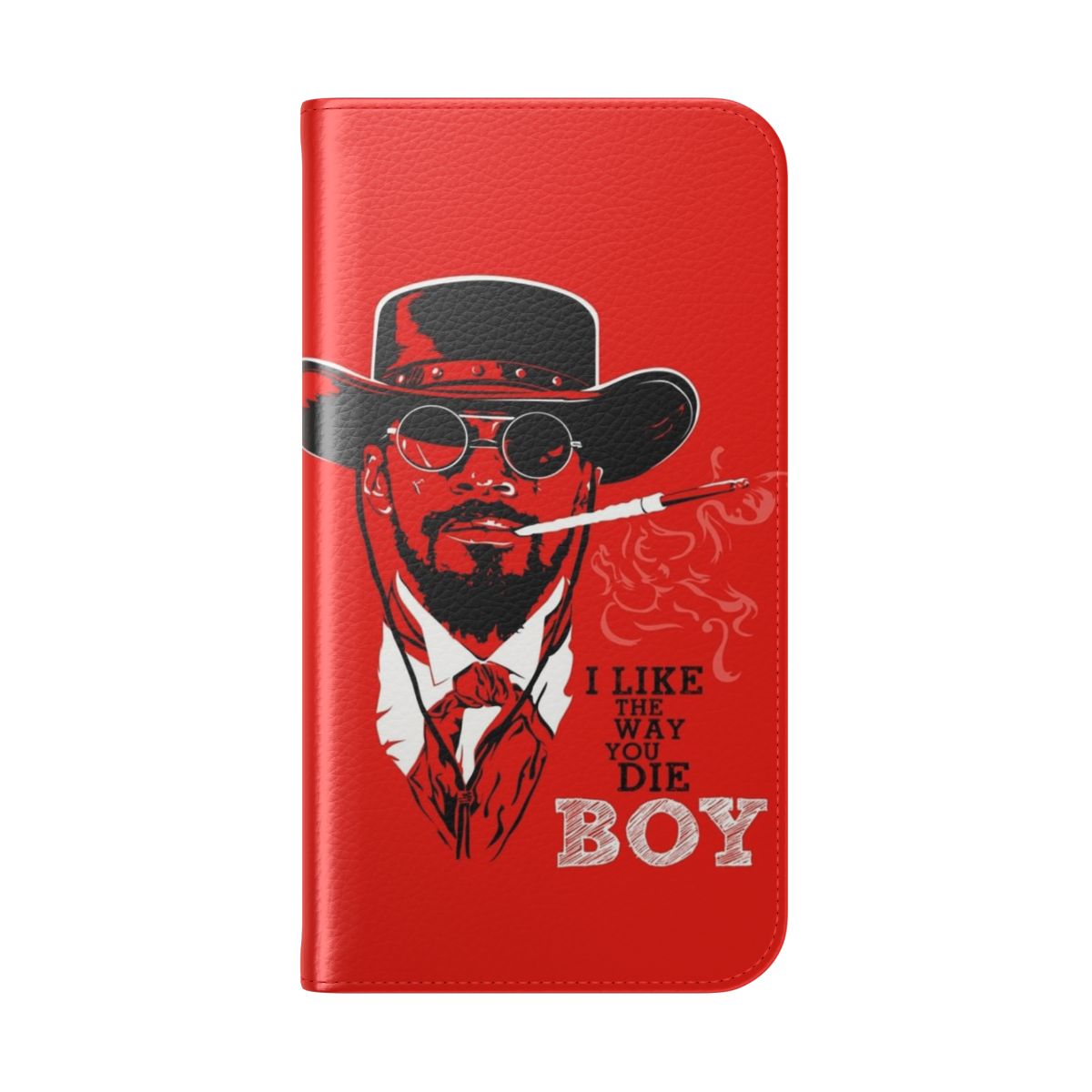 Custom phone case featuring Django Unchained movie-themed design - Folded Back