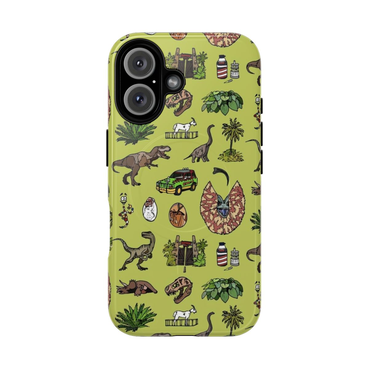 Jurassic dinosaur pattern magnetic tough phone case