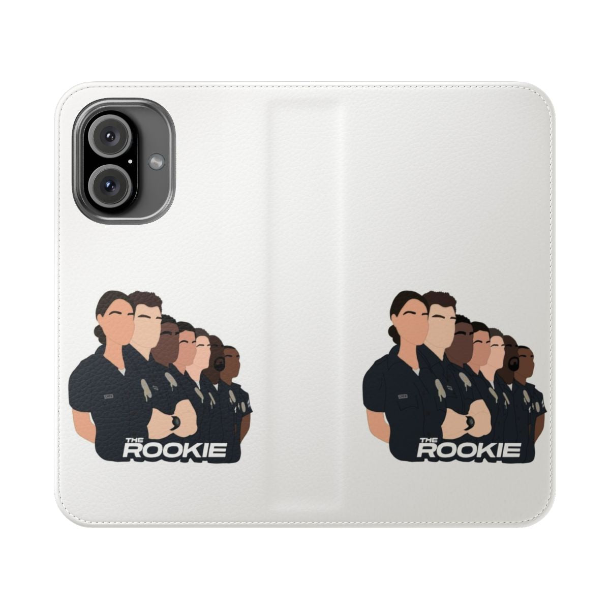 Flip cover phone case featuring characters from the police TV series The Rookie