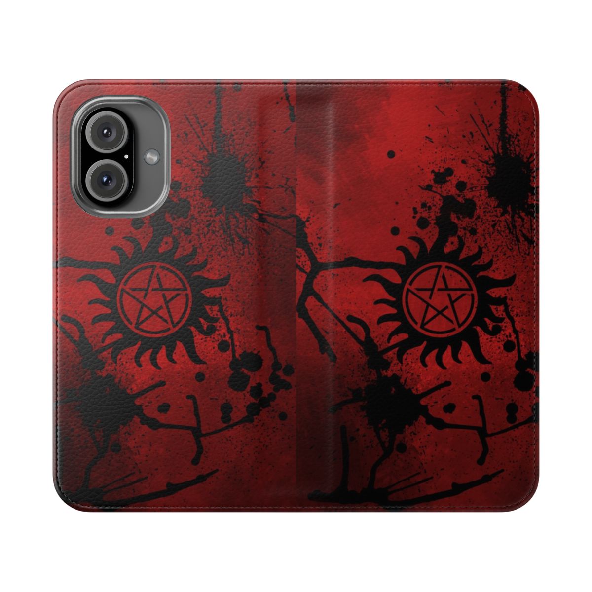 Winchester Brothers Supernatural Flip Phone Case with Impala Car Design