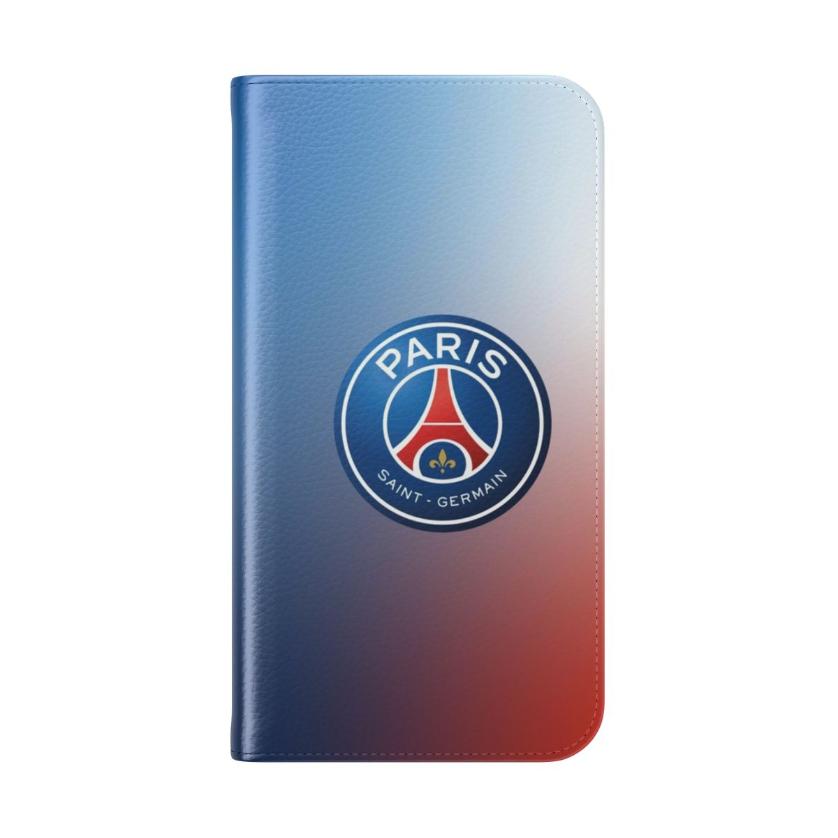 Paris Saint-Germain inspired phone case with club colors and logo - Folded Back