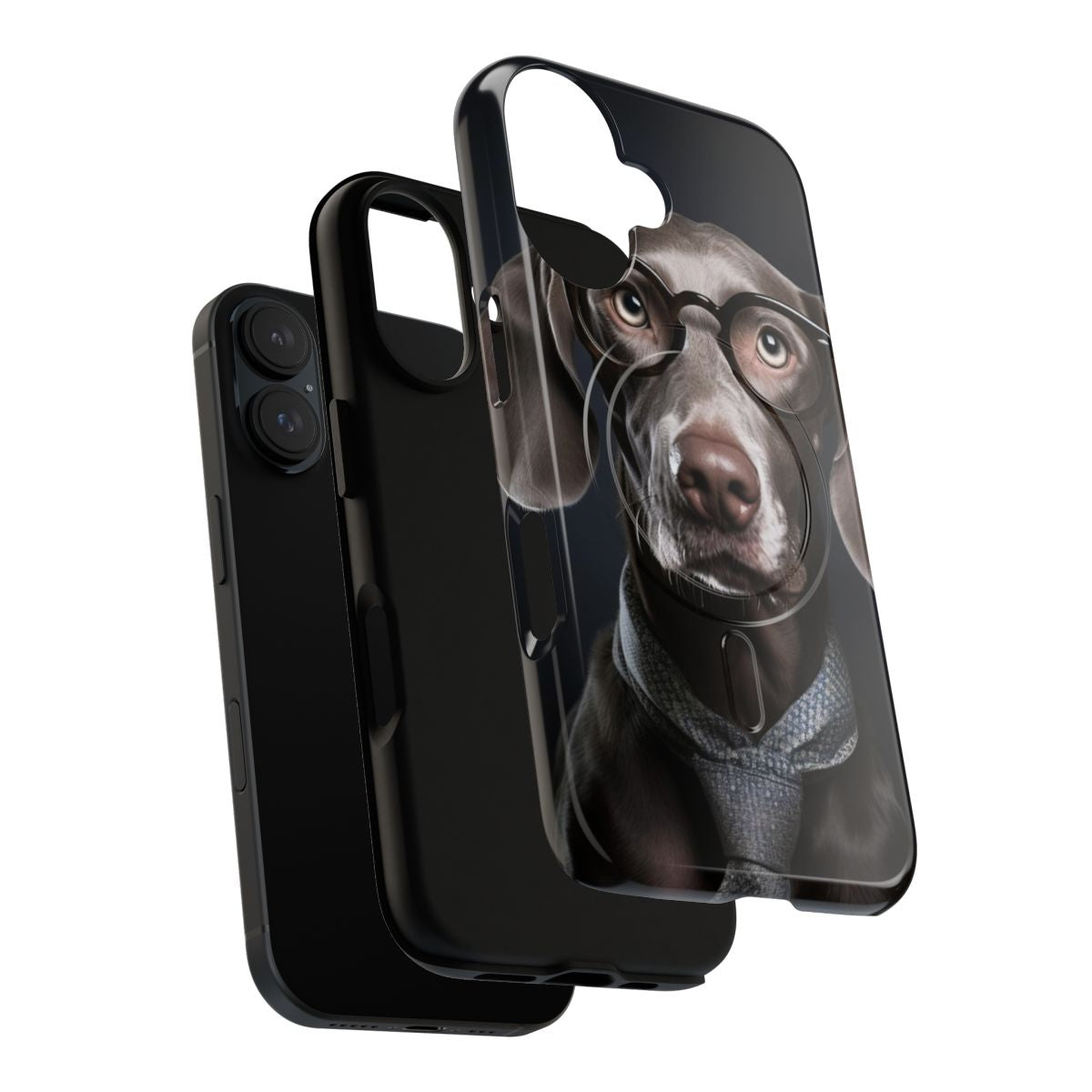 Weimaraner dog breed illustration on a protective phone case - Layers