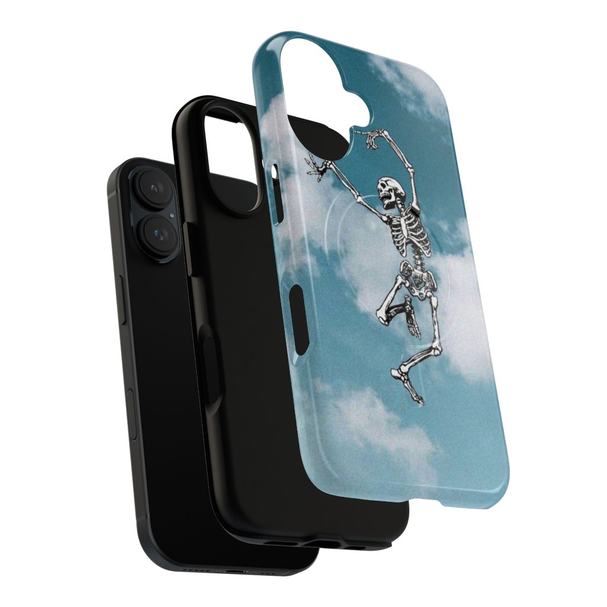 Skull dancing in the sky on a magnetic tough phone case - Layers