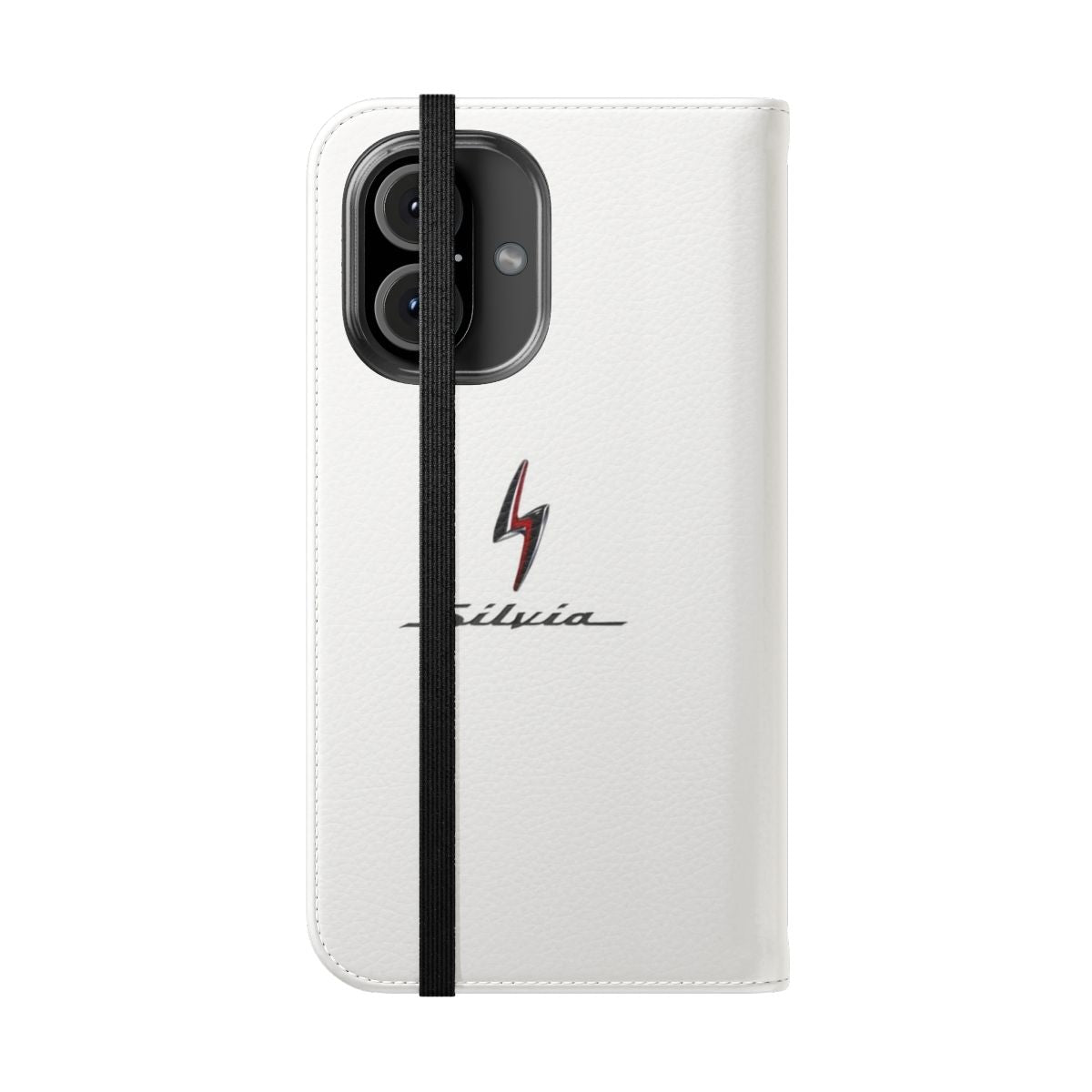 Silvia S15-inspired flip cover phone case with car graphics - Folded Front