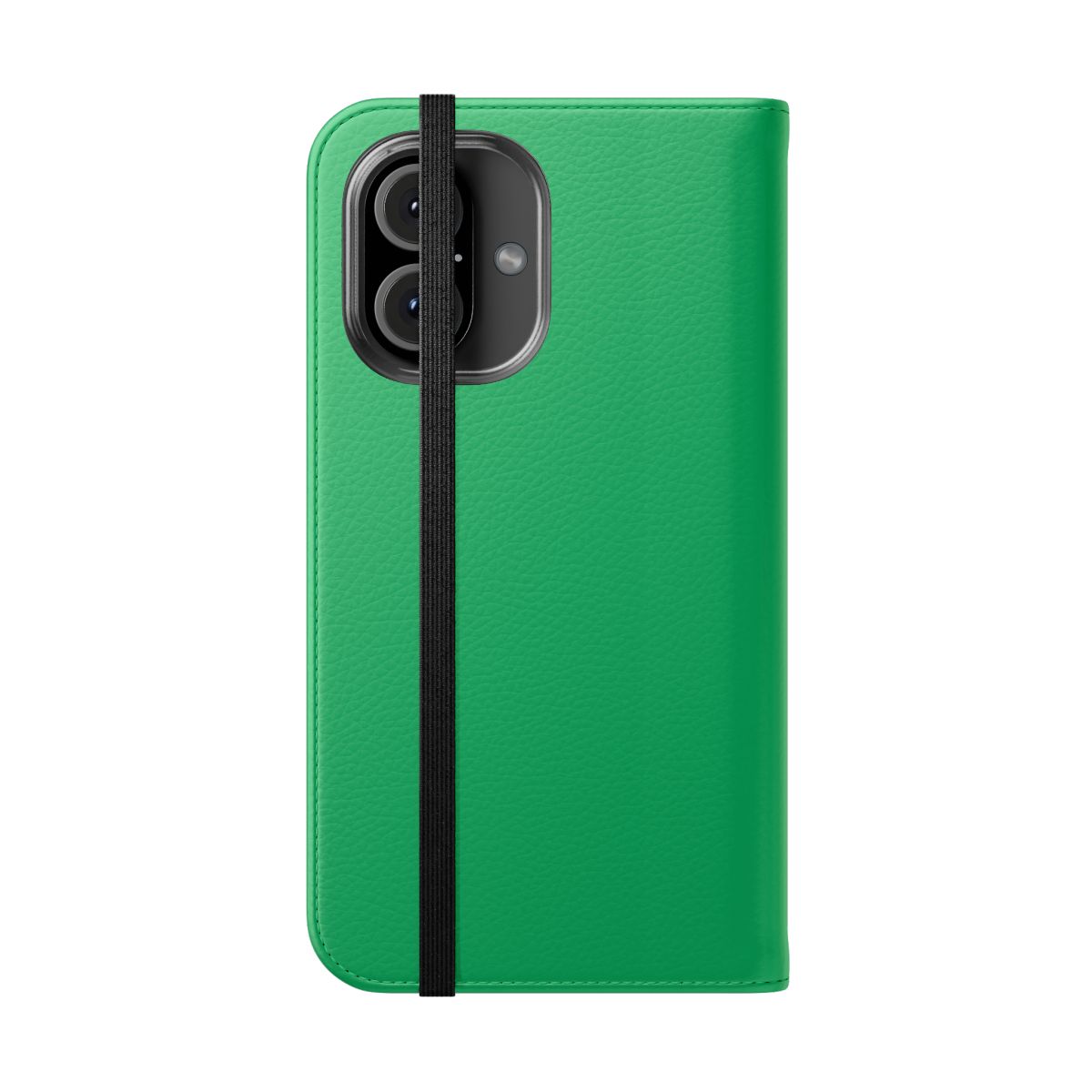 Kelly green flip cover phone case - Folded Front