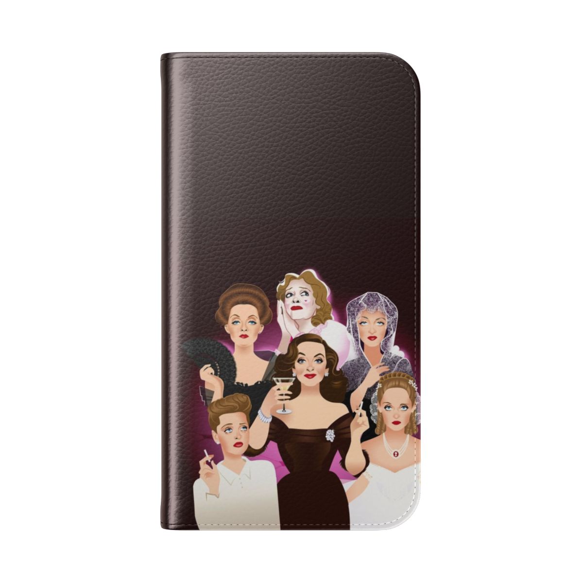 Bette Davis Flip Cover Phone Case featuring the iconic actress - Folded Back