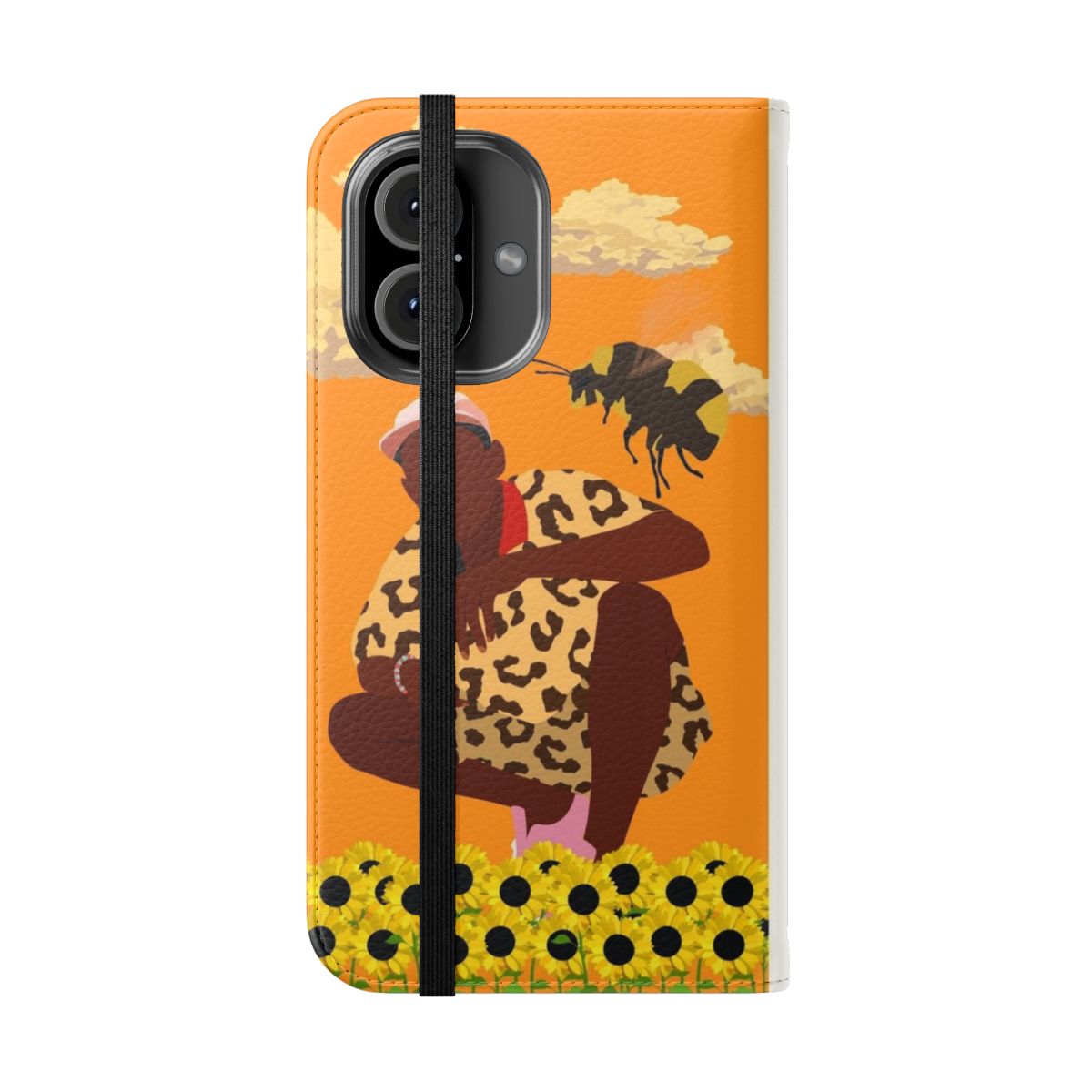 Floral phone case inspired by Tyler, The Creator's 'Flower Boy' album - Folded Front