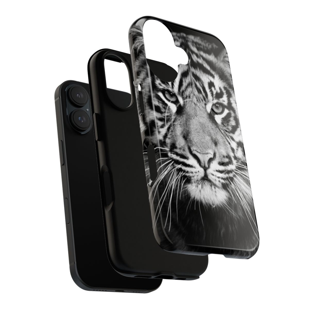 A tiger-printed tough and durable magnetic phone case - Layers