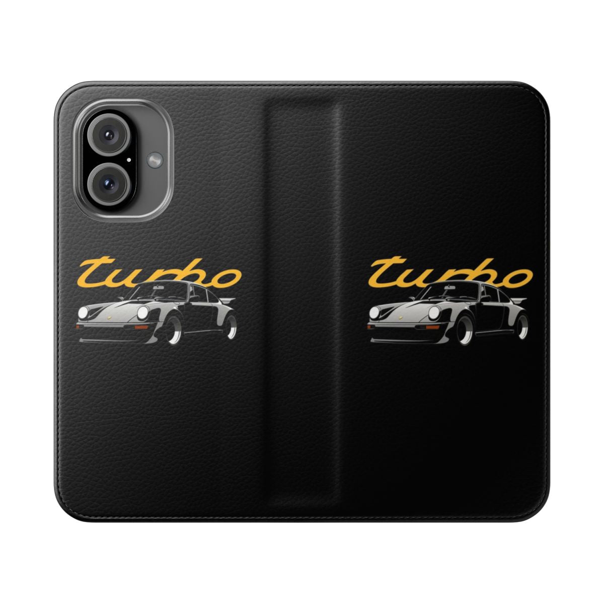 Porsche 930 turbo illustration black phone case design