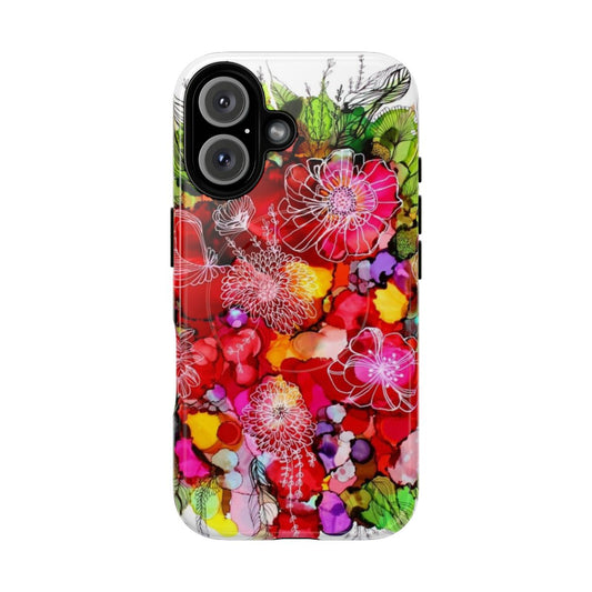 Magnetic tough phone case with a summer dream design