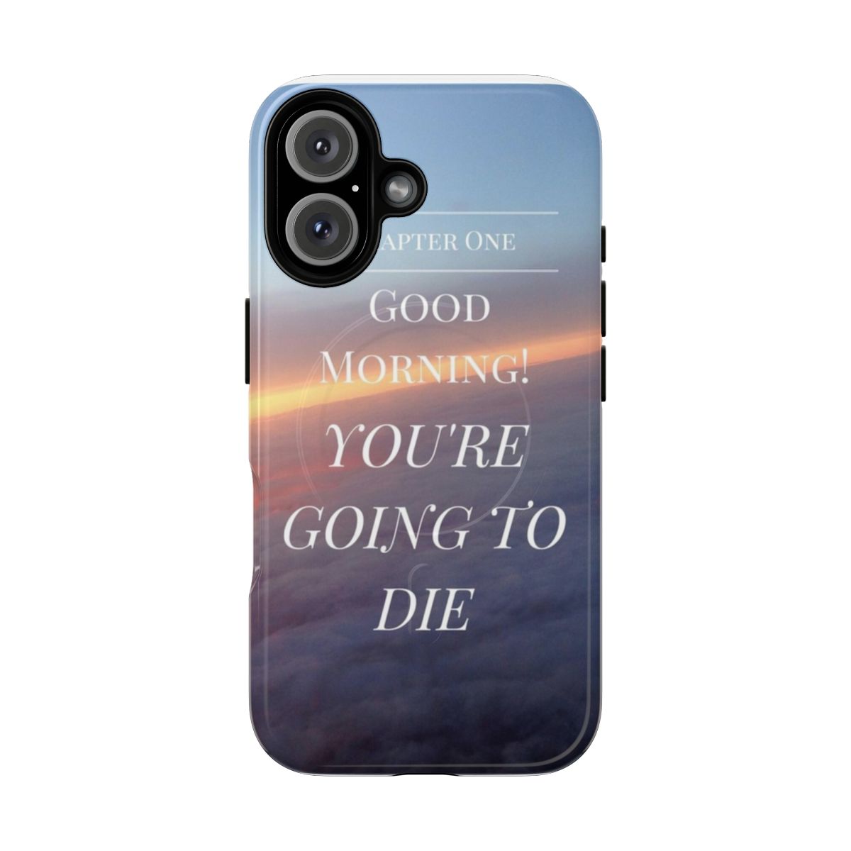 A magnetic, durable phone case with a quote from the Magnus Chase book series by Rick Riordan.