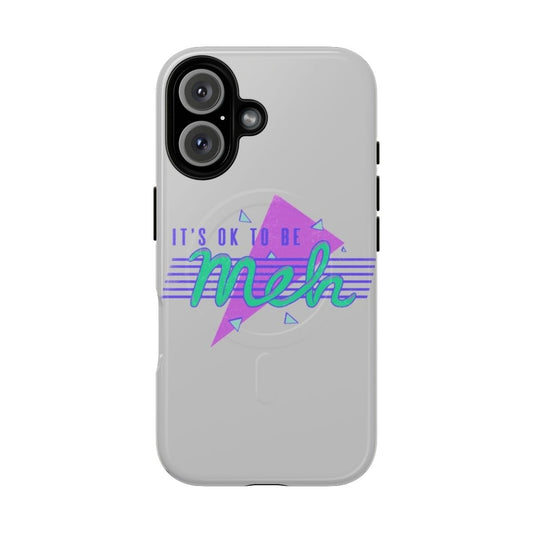 Mediocre retro phone case with triangle and 80s inspired design