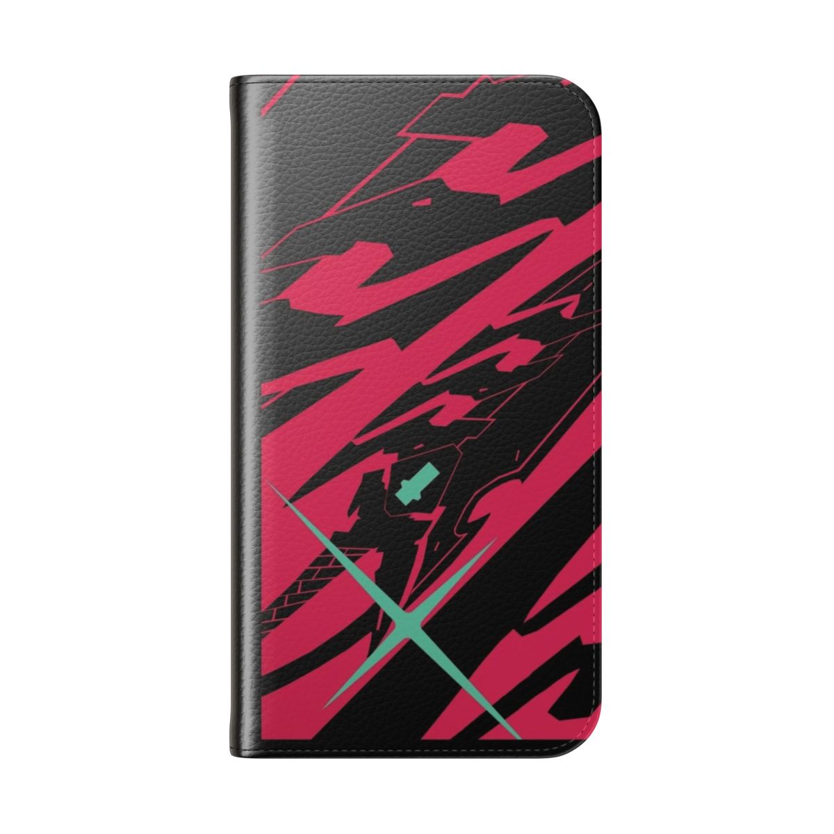 Xenoblade Chronicles-themed flip phone case with Mythra and Rex design - Folded Back