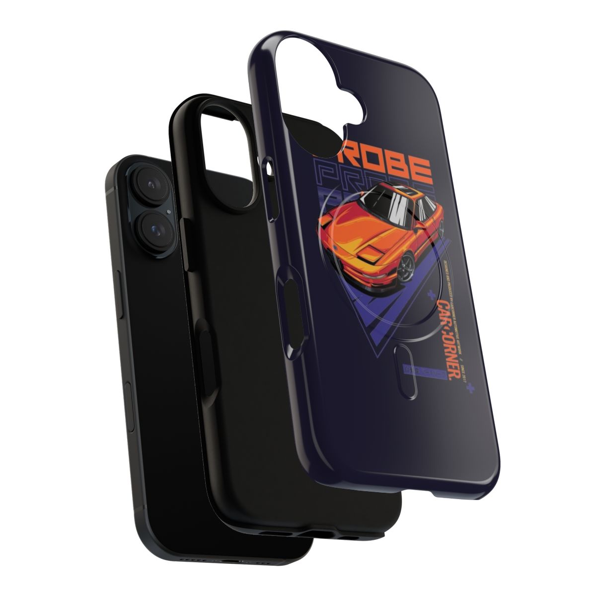 Magnetic tough phone case featuring Ford Probe design - Layers