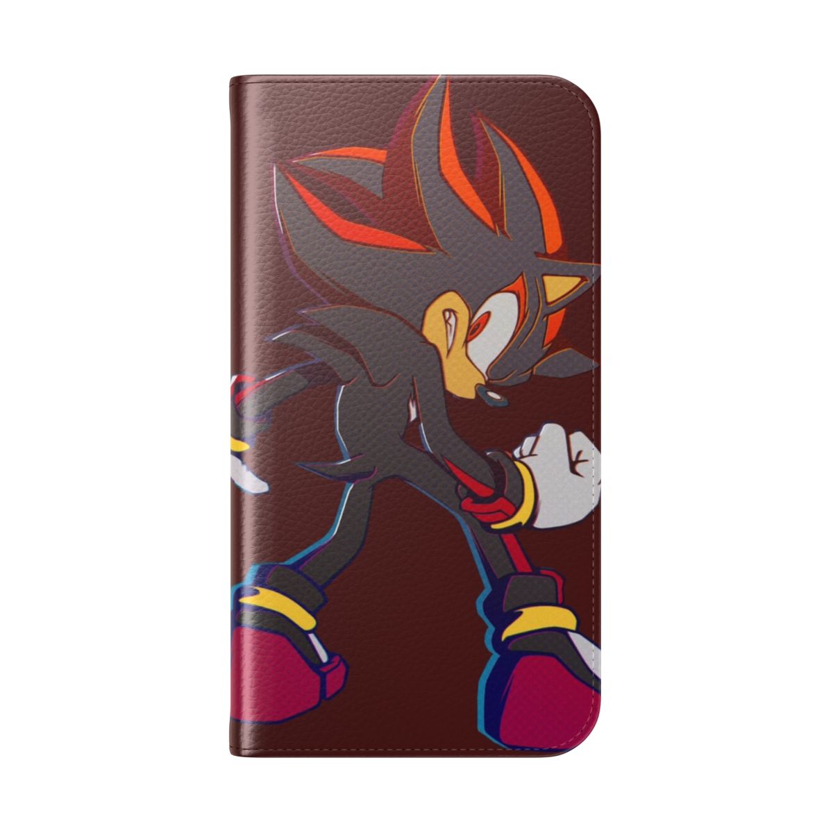 Sonic the Hedgehog inspired flip cover phone case with a sleek, stylish design - Folded Back