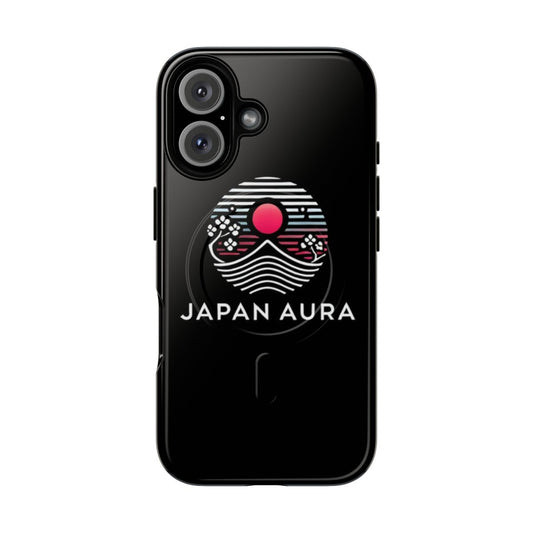 A sleek and nature-inspired phone case featuring the iconic rising sun and Mount Fuji design.