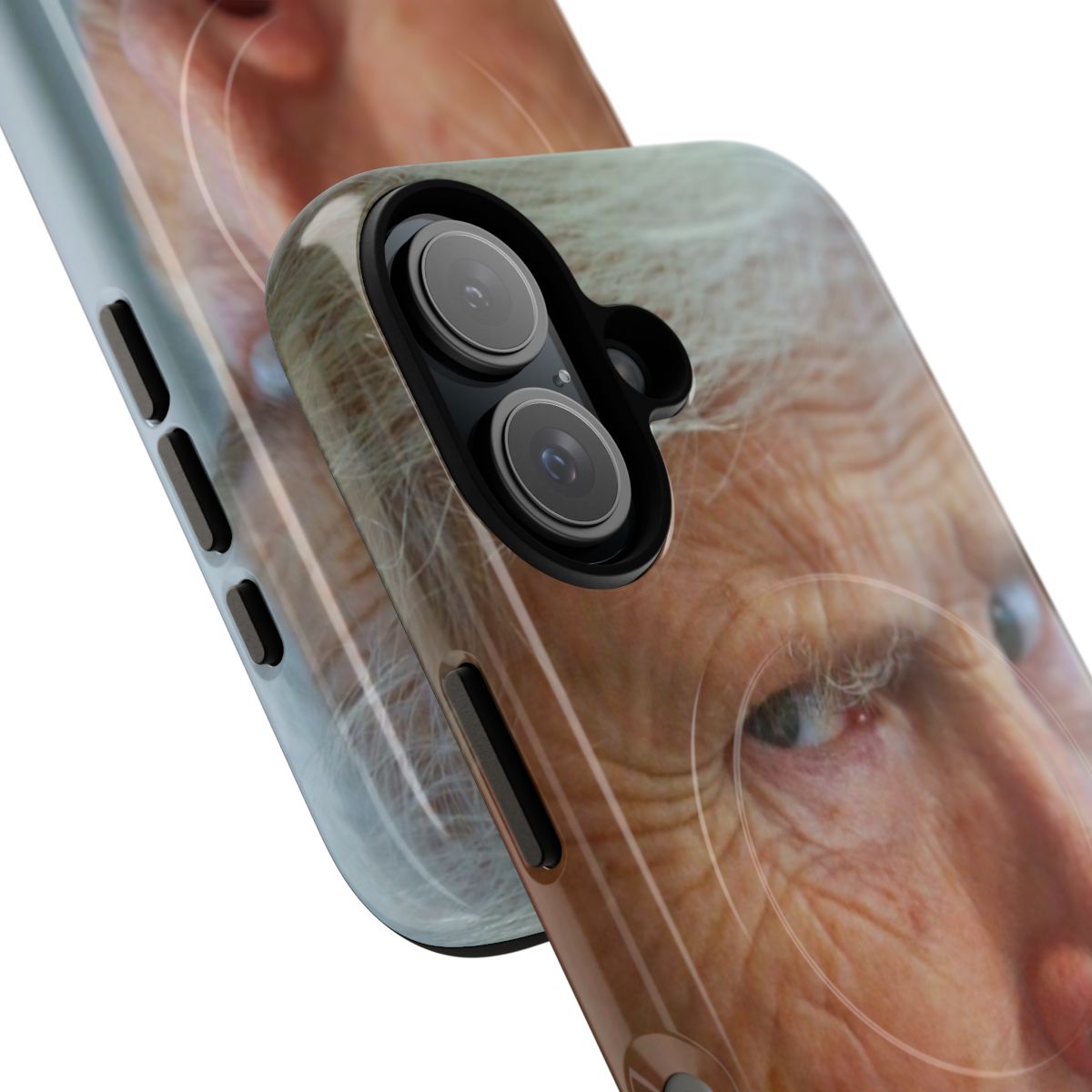 Dateline-inspired magnetic tough phone case with Keith Morrison's disbelieving "Really?" design - Detail