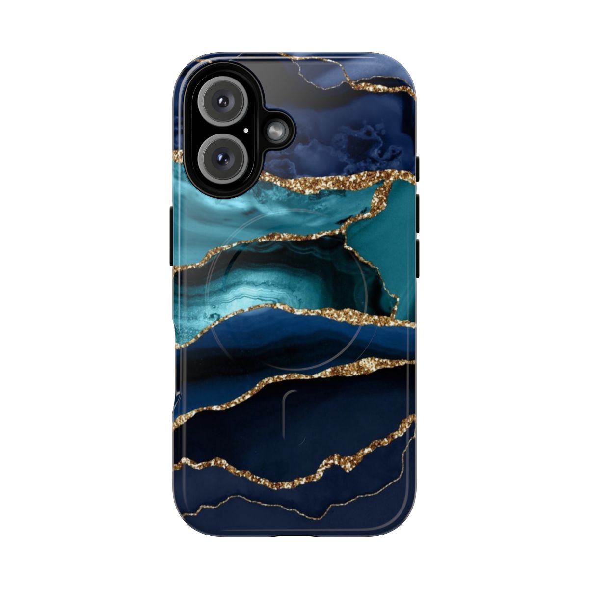 Faux marble phone case with a modern, abstract design