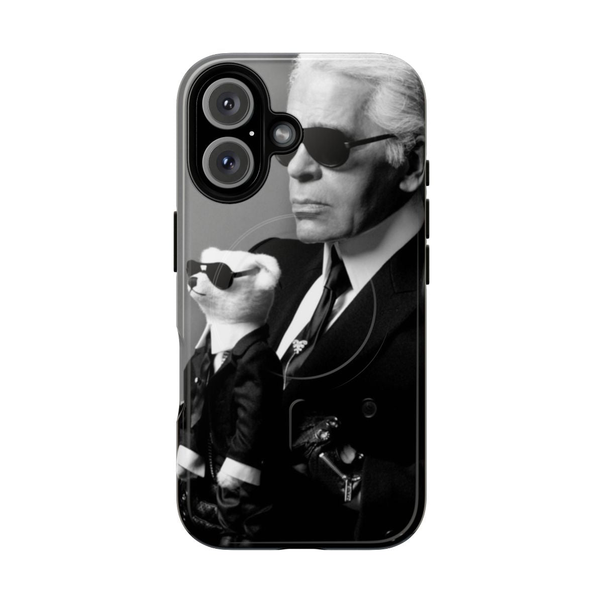 RIP Karl Memorial Tribute Phone Case - Customizable Black and White Design