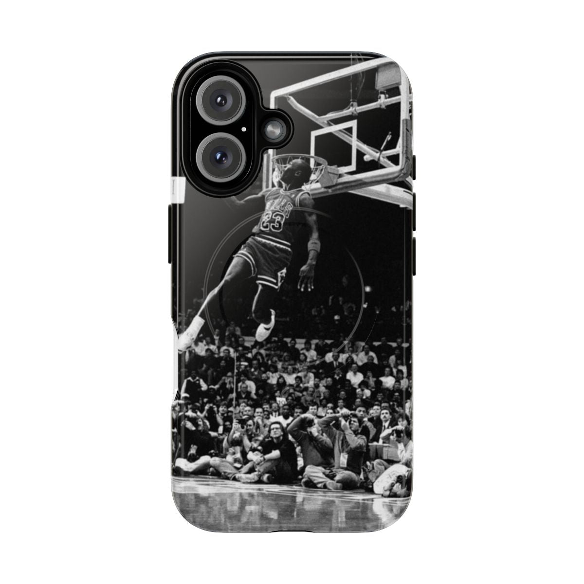 Sleek and durable basketball-themed phone case with a strong magnetic closure