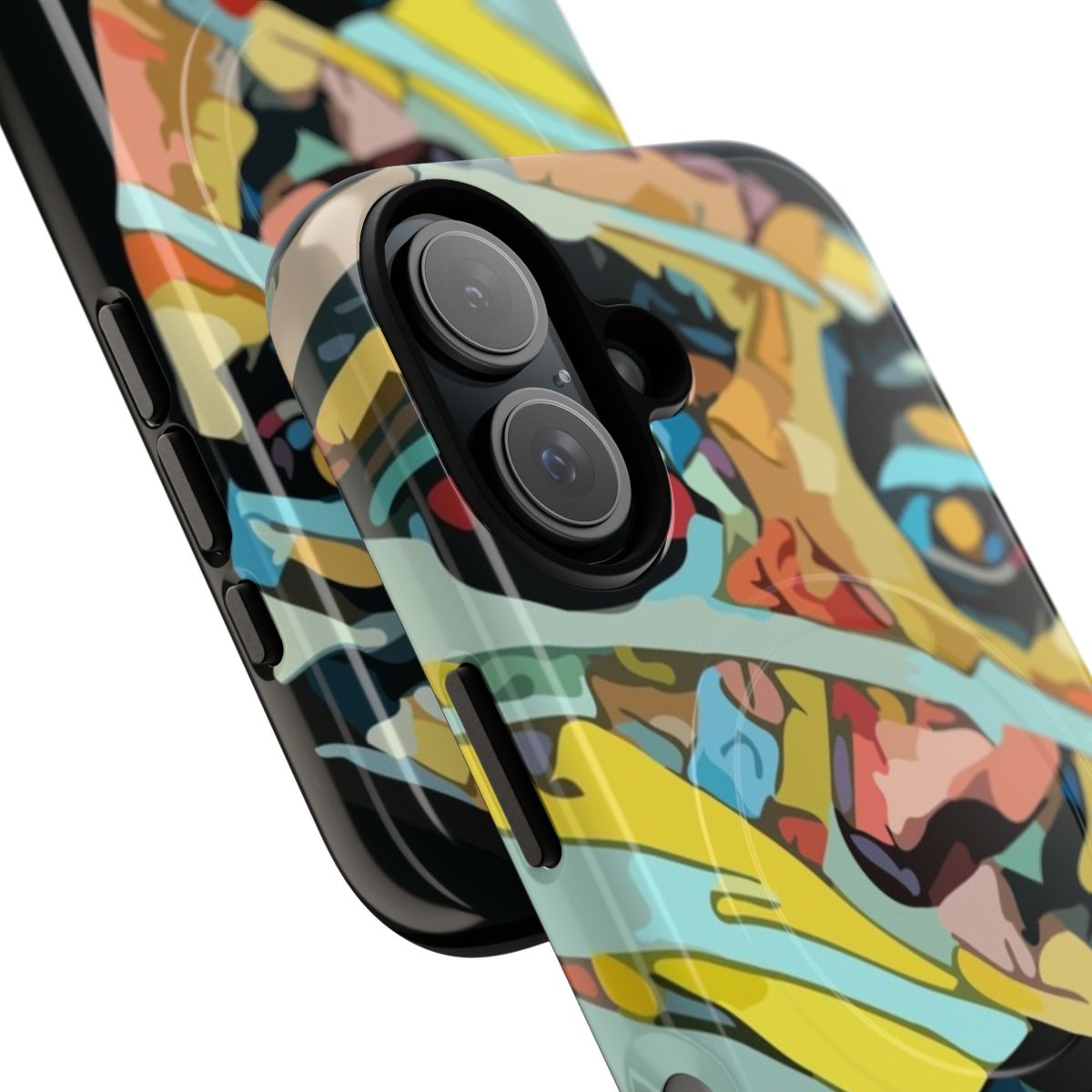 Sleek magnetic phone case with a virtual reality, science fiction inspired design - Detail