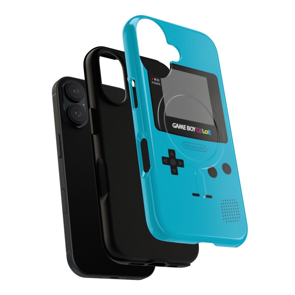 Stylish Game Boy-inspired magnetic phone case for retro gaming fans - Layers