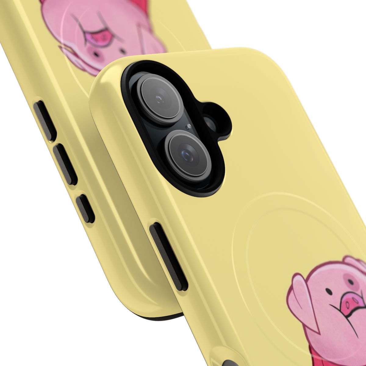 Magnetic tough phone case featuring Waddles from the TV show Gravity Falls - Detail