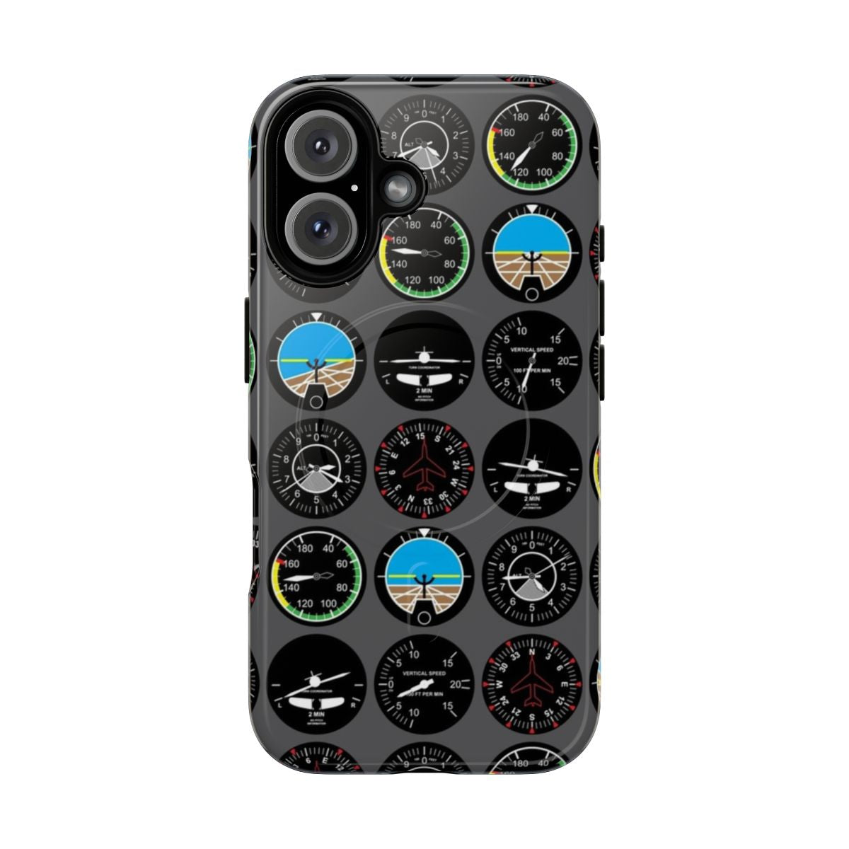 Durable magnetic phone case with aviation and aircraft design