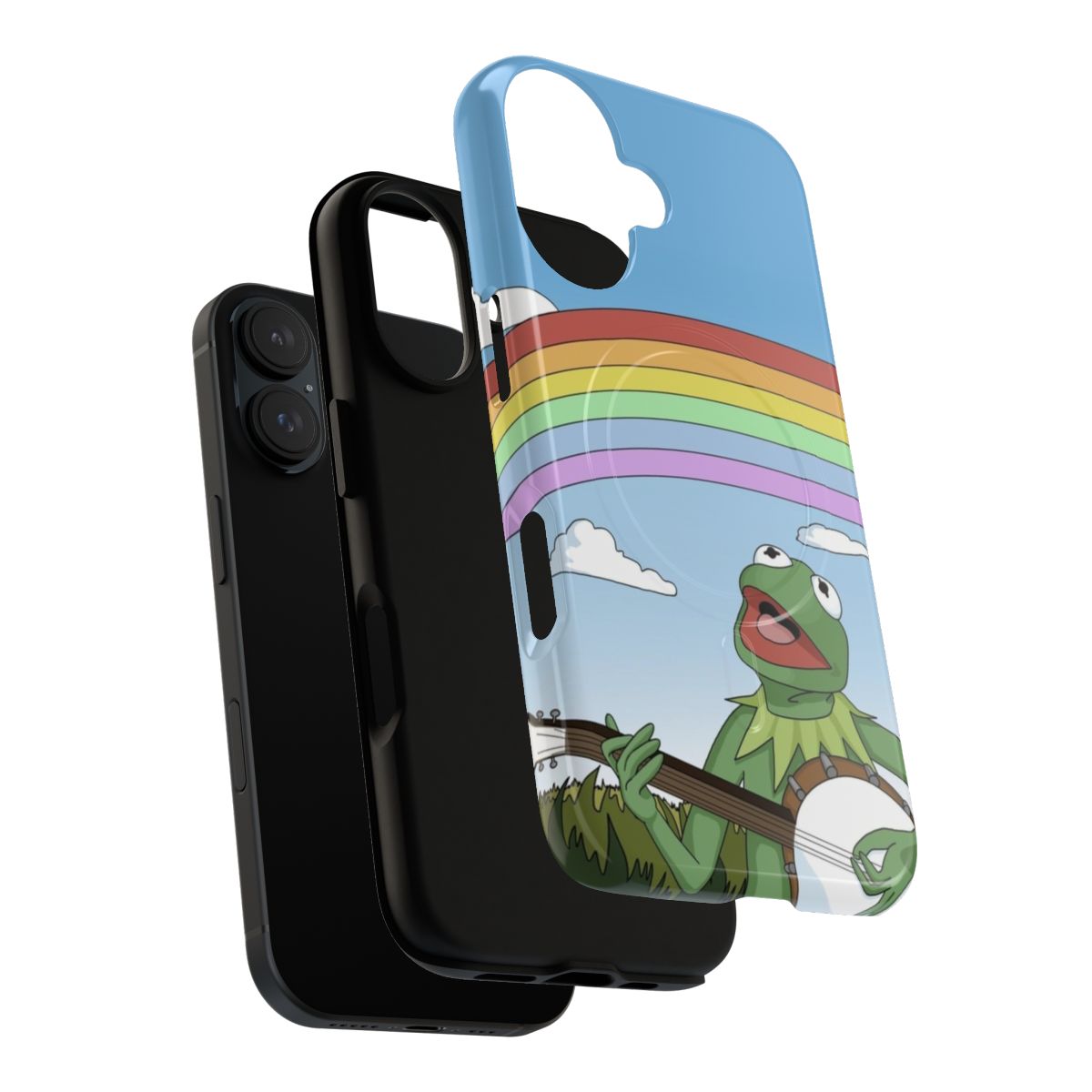 Magnetic tough phone case featuring a wholesome image of Kermit the Frog from the Muppets. - Layers