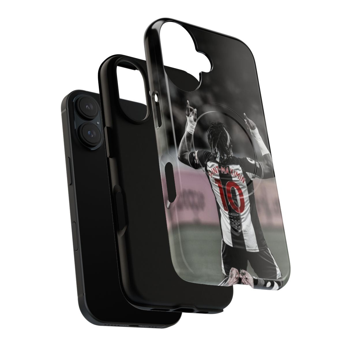 Newcastle United inspired phone case featuring player Saint-Maximin - Layers