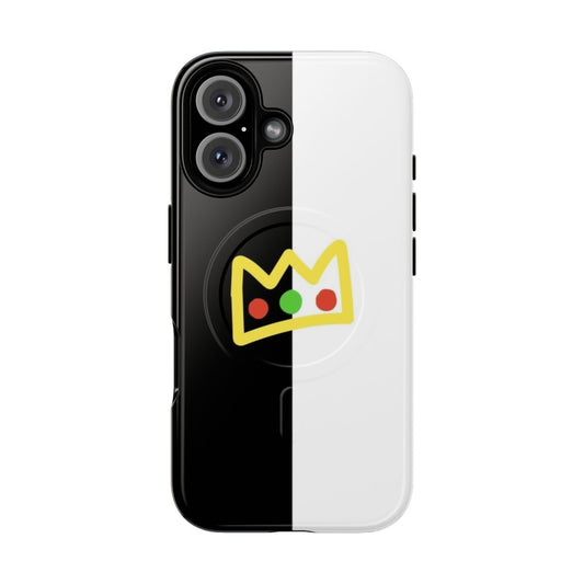 Ranboo-inspired magnetic tough phone case with a crown design