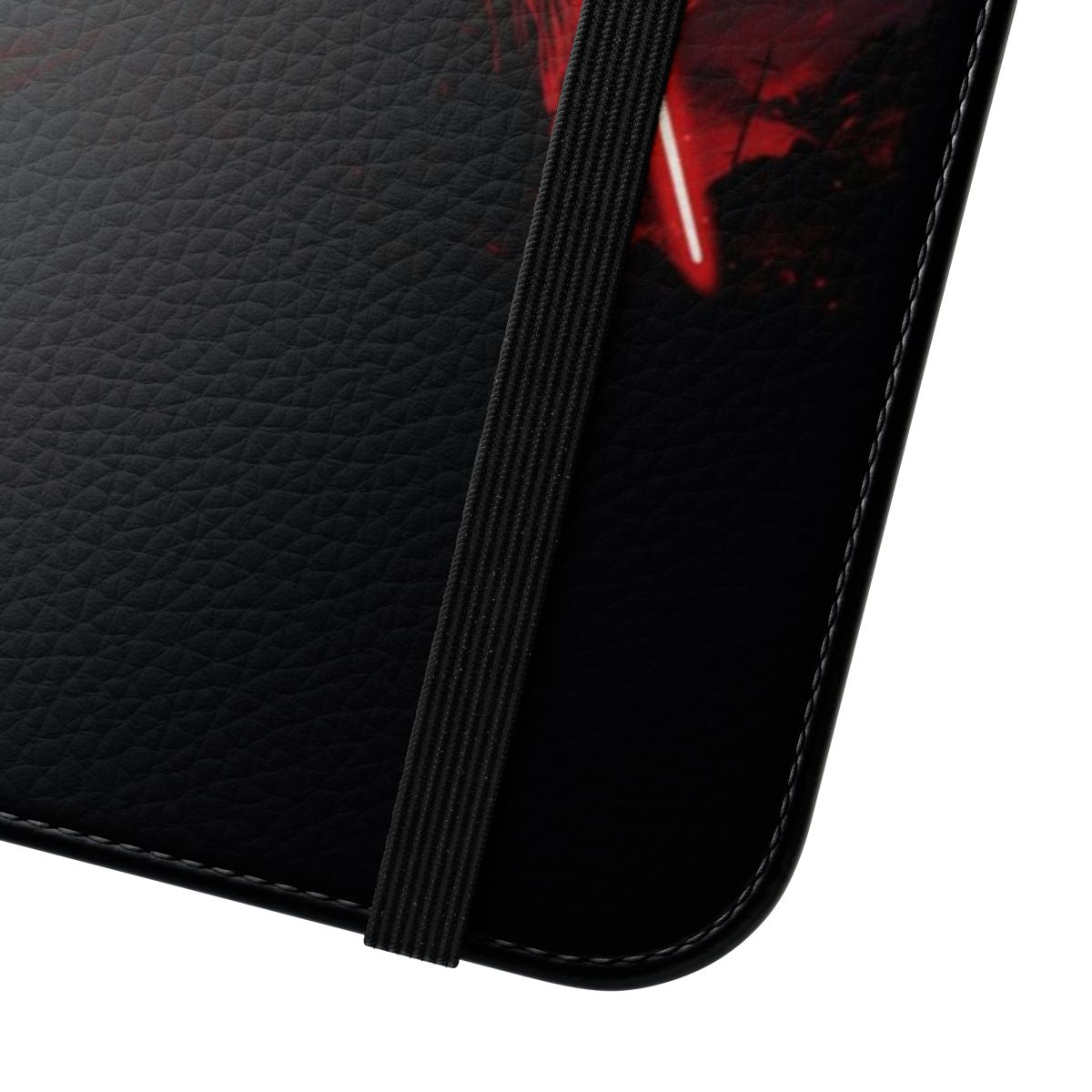 Stylish flip cover phone case inspired by Darth Vader, the iconic Sith Lord from the Star Wars universe. - Close Up