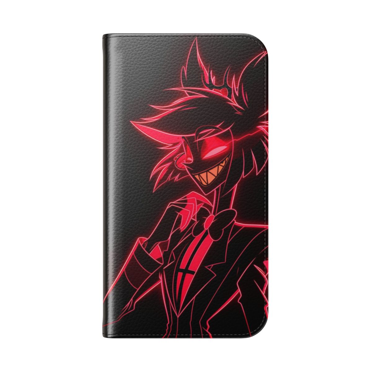 Neon Alastor inspired flip cover phone case - Folded Back