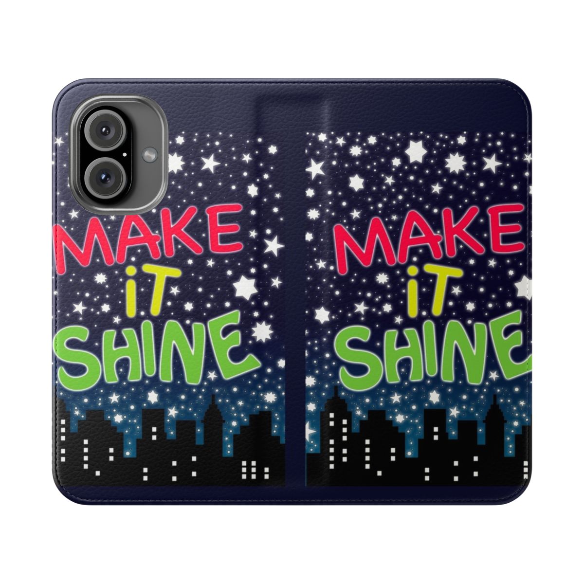 Victorious-themed flip phone case with shiny design