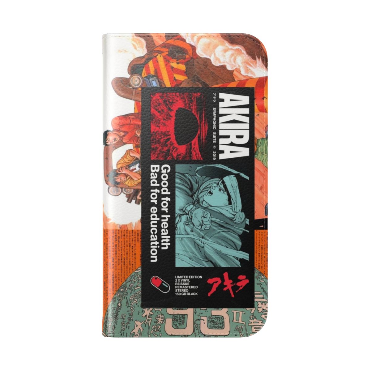 Anime flip phone case with Akira manga-inspired design - Folded Back