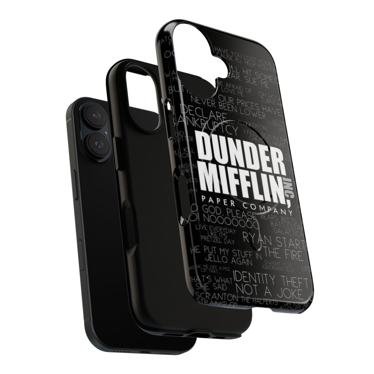 Phone case featuring quotes and characters from the popular TV show The Office - Layers