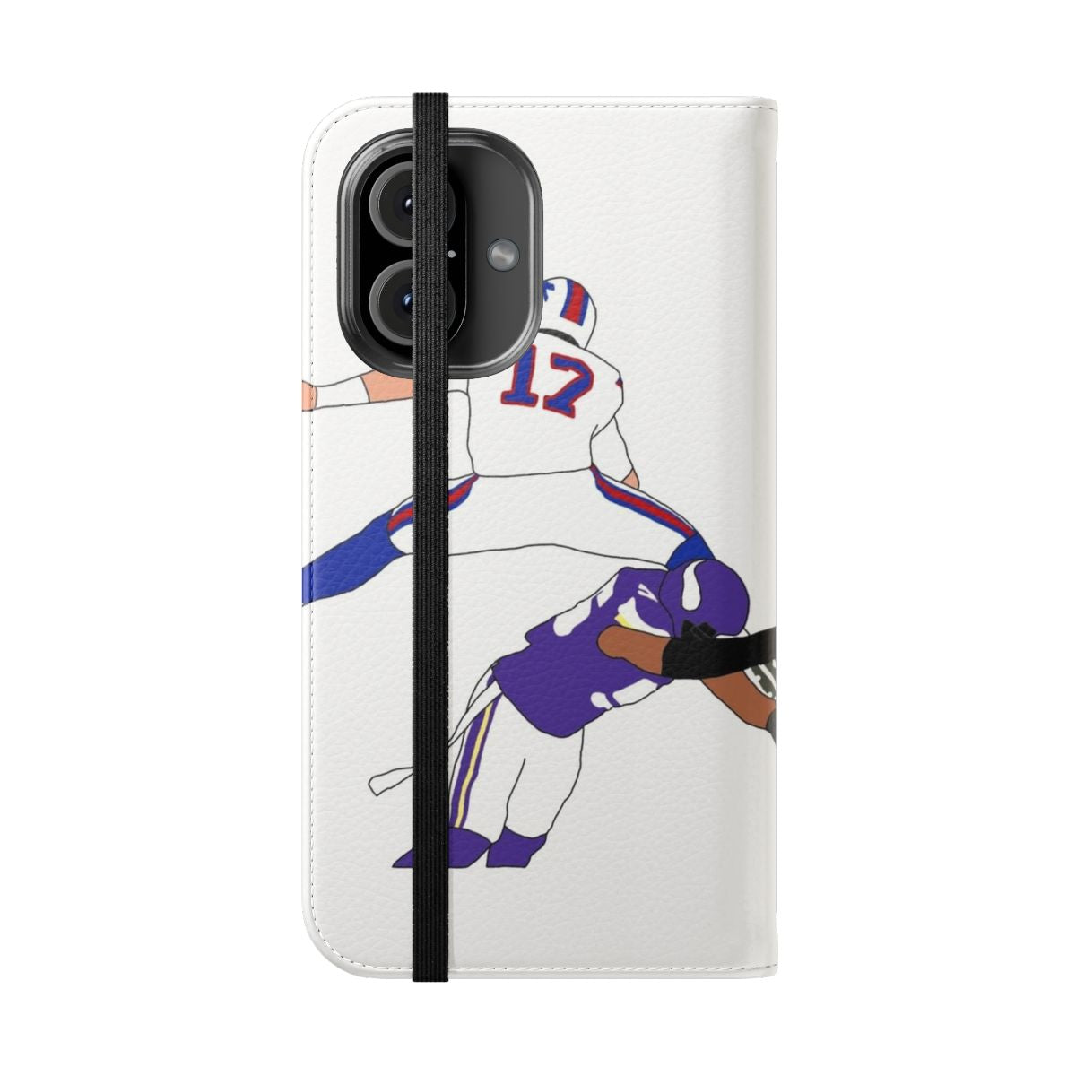 Buffalo Bills inspired hurdle flip cover phone case for iPhone and Samsung - Folded Front