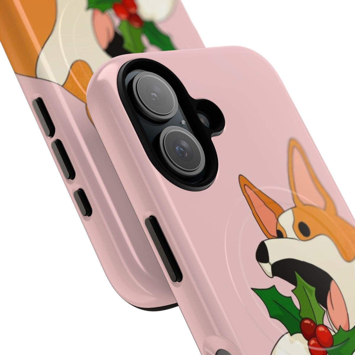 Whimsical digital art illustration of a Corgi dog in a Christmas-themed setting - Detail