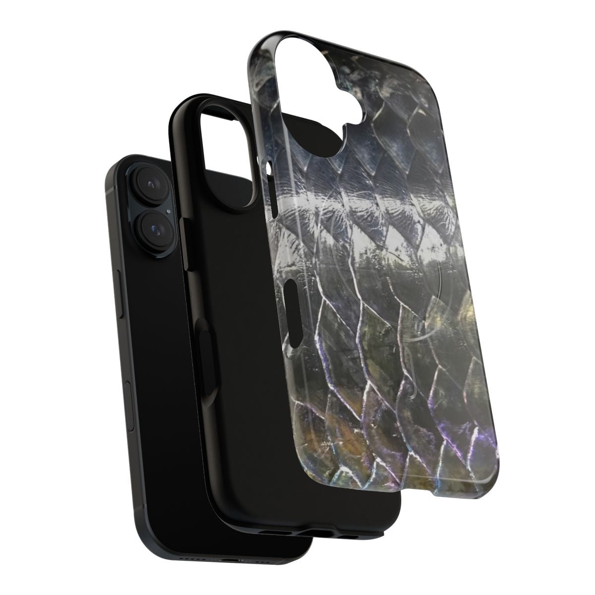 Phone case with detailed tarpon scale pattern design - Layers