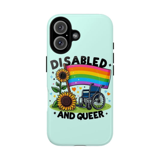 Magnetic tough phone case with floral design, suitable for disabled and queer users