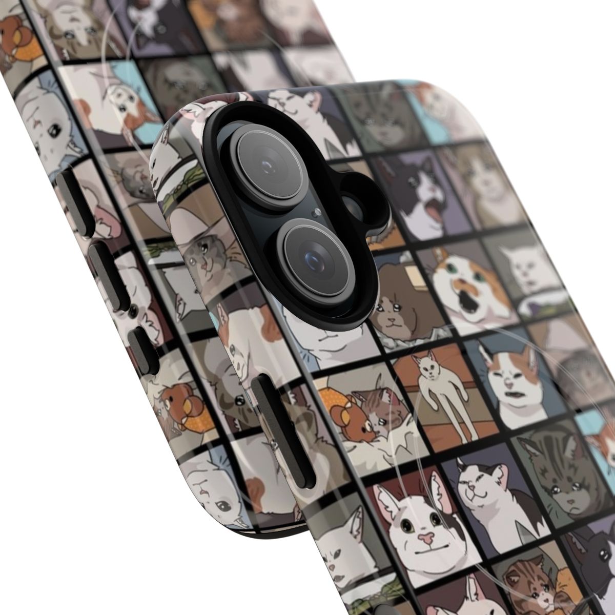 Magnetic Tough Phone Case with Cute and Funny Cats - Detail