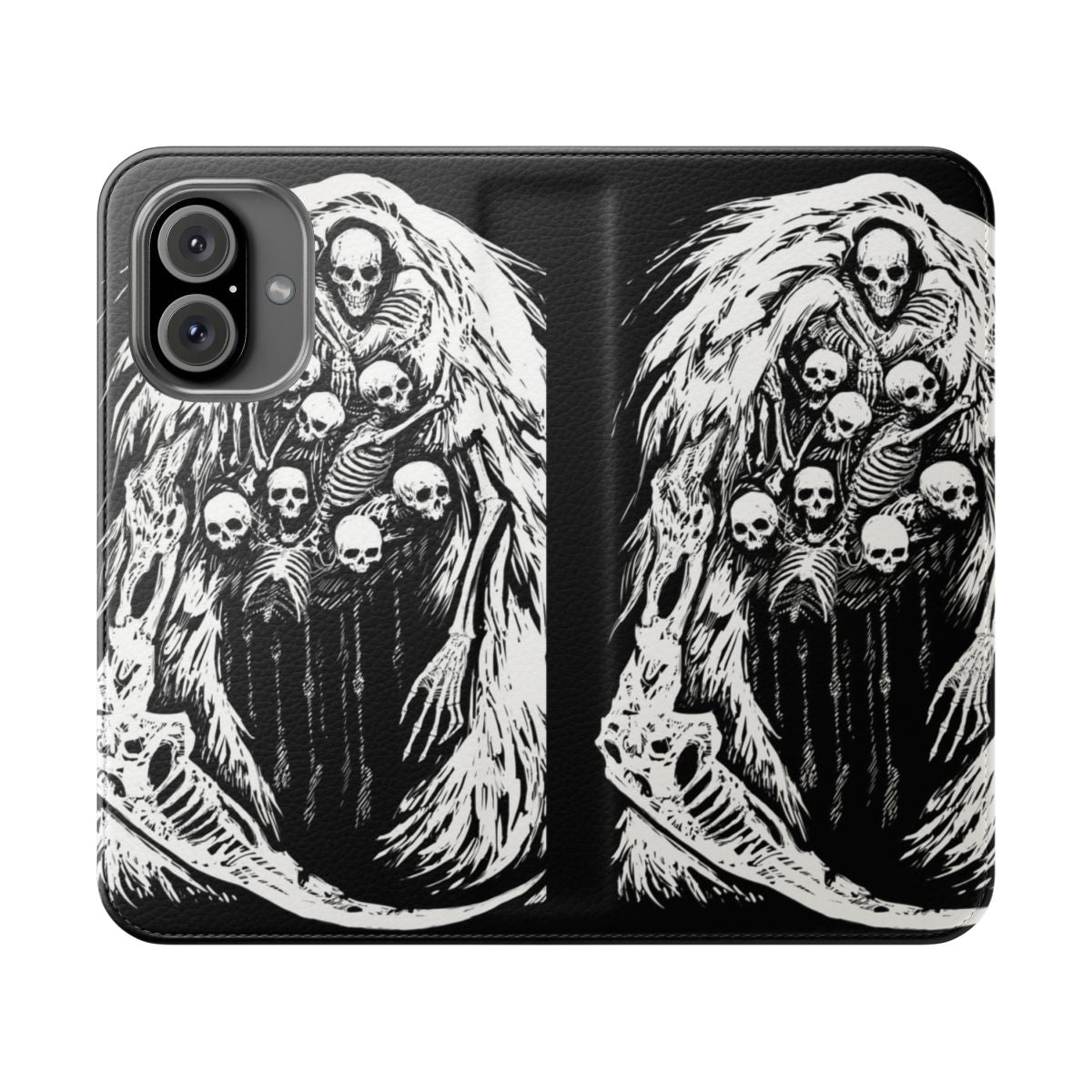 Haunting skeleton design phone case inspired by Dark Souls